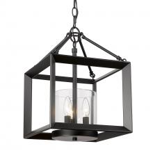  2073-M3 BLK-CLR - Smyth Convertible Pendant in Matte Black with Clear Glass